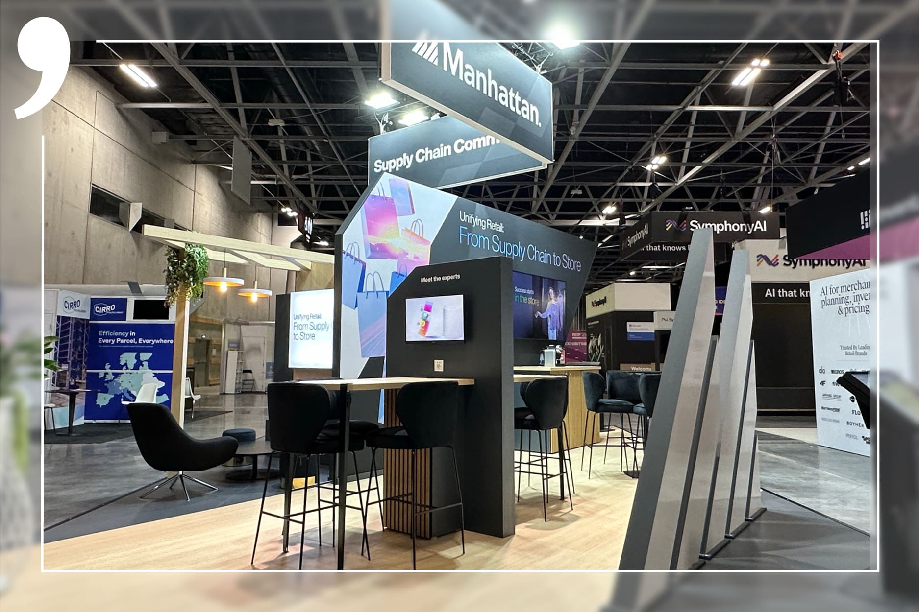 Stand Manhattan Associates NRF Paris 2025 conçu par Prologue